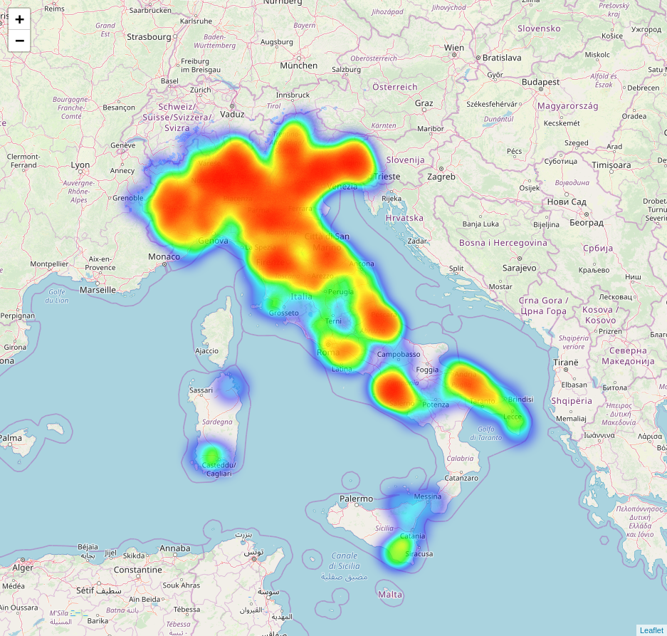 Heatmap nella categoria Commerciale