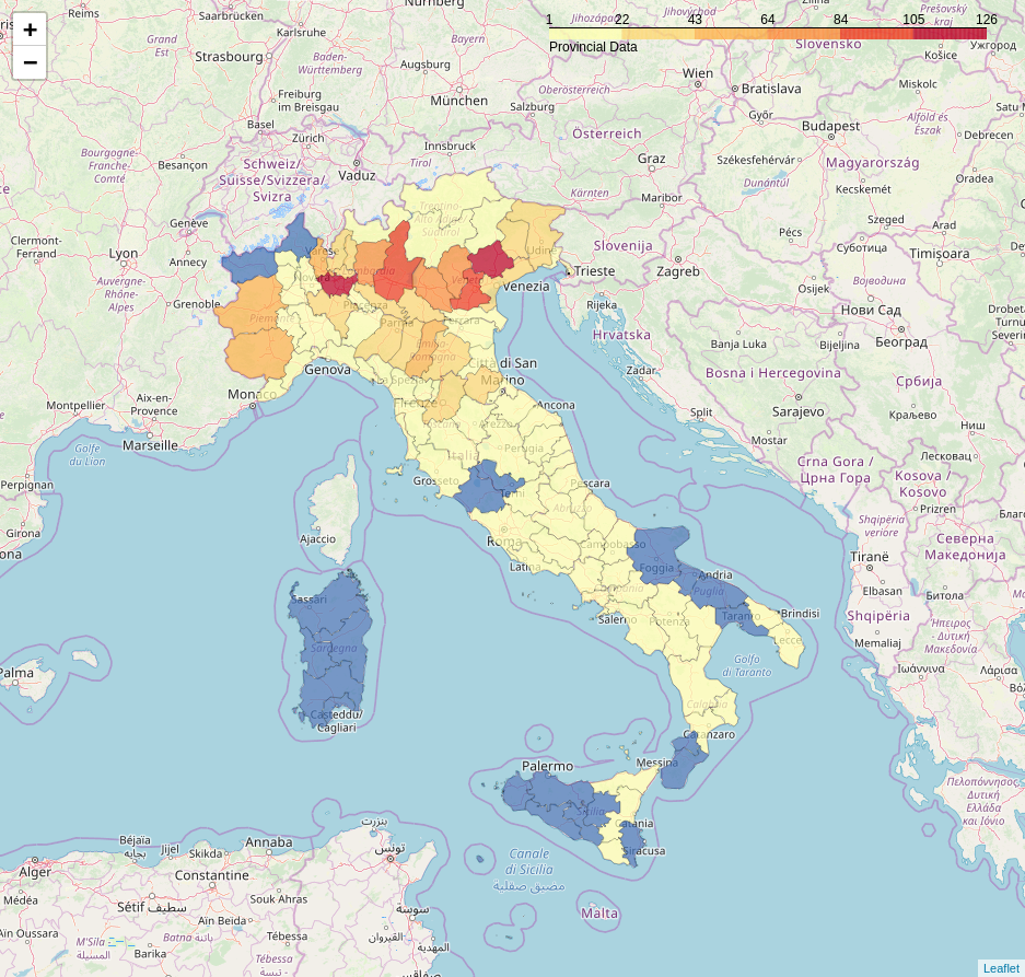 Choropleth Map Provinciale