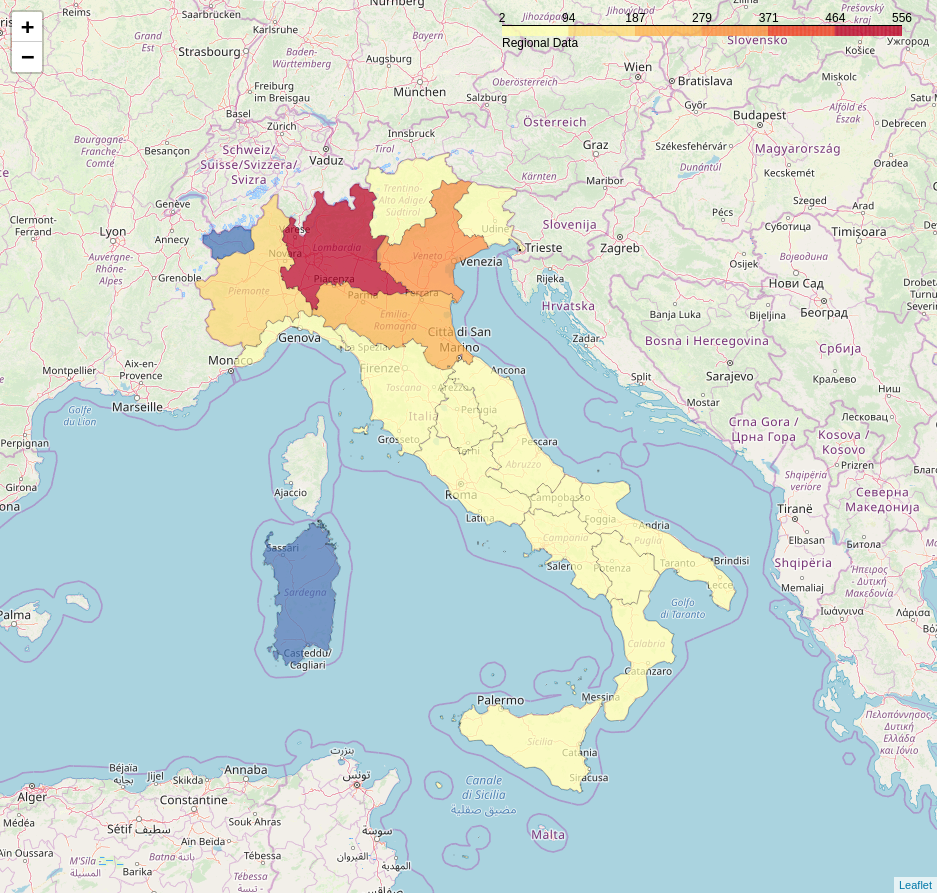 Choropleth Map Regionale